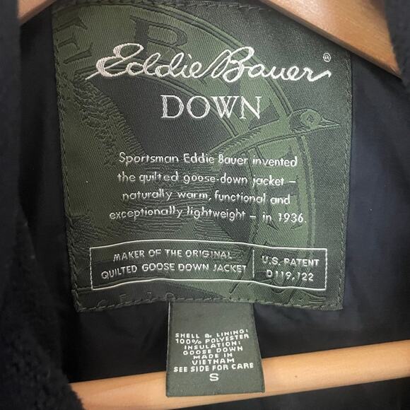 Eddie Bauer Quilted Goose Down Puffer Jacket Size Small - Picture 8 of 8